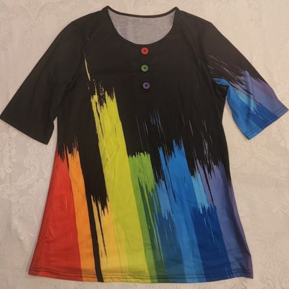 Casual Colorful Shirt NWOT - Picture 1 of 15